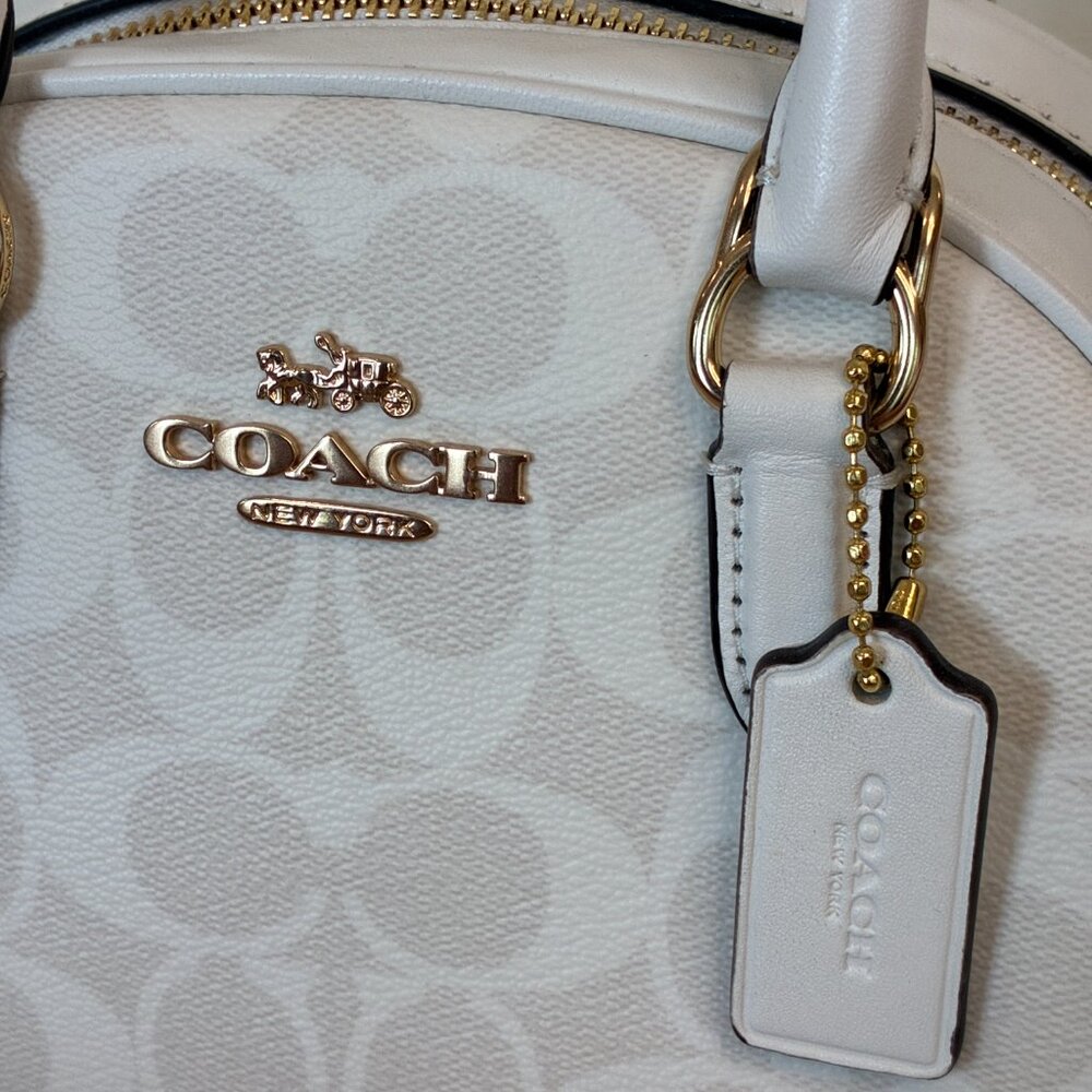 NWOT Coach Sydney Satchel In Signature Canvas CA591 - Picture 10 of 15